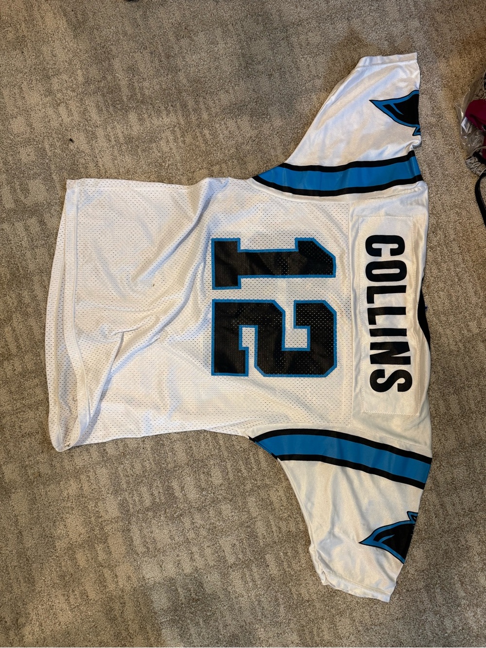 Champion White Carolina Panthers NFL Jersey Kerry Collin’s #12 Size 44